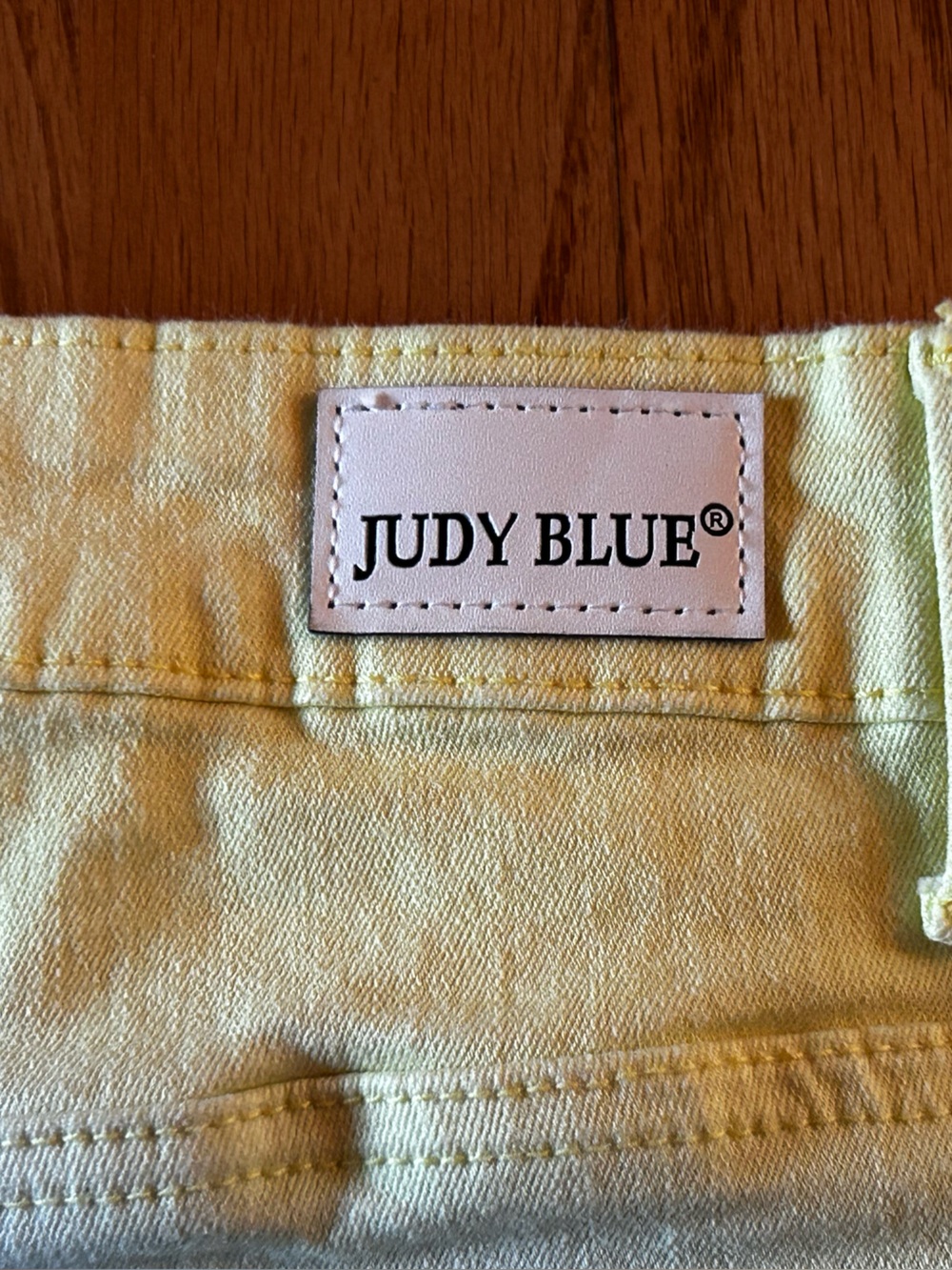 Judy Blue XL Pastel Ombre Denim Shorts Raw Frayed Hem Stretch Rainbow Summer - Picture 4 of 7